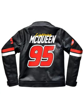 Racer Lightning Mcqueen Black Leather Jacket