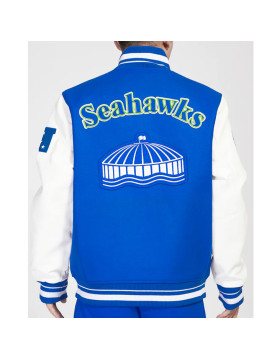 Retro Seattle Seahawks Classic Rib Varsity Jacket