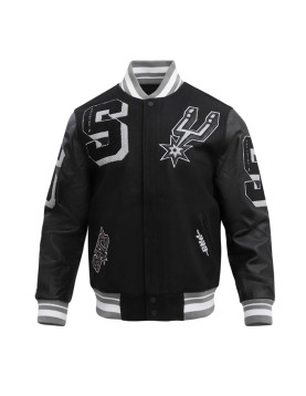 San Antonio Spurs Mashup Classic Rib Varsity Jacket