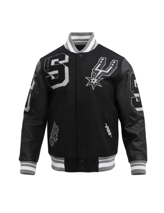 San Antonio Spurs Mashup Classic Rib Varsity Jacket