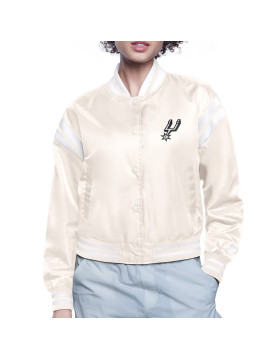 San Antonio Spurs Printed Logo Varsity Satin Jacket