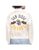 San Diego Padres Printed Logo Varsity Satin Jacket