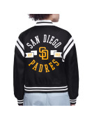 San Diego Padres Printed Logo Varsity Satin Jacket