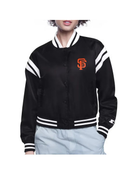 San Francisco Giants Printed Logo Varsity Satin Jacket