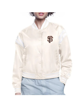 San Francisco Giants Printed Logo Varsity Satin Jacket