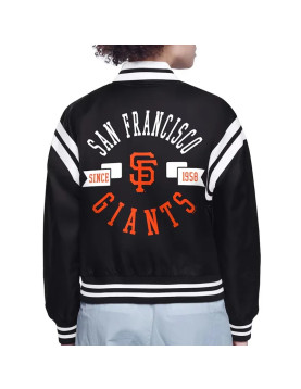 San Francisco Giants Printed Logo Varsity Satin Jacket