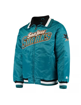 San Jose Sharks The Captain II Varsity Satin Jacket