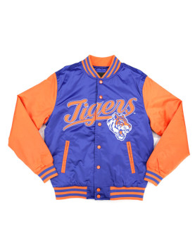 Savannah State Blue and Orange Baseball Jacket