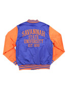 Savannah State Blue and Orange Baseball Jacket