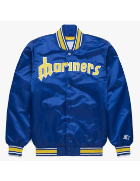 Seattle Mariners Classic Royal Satin Jacket