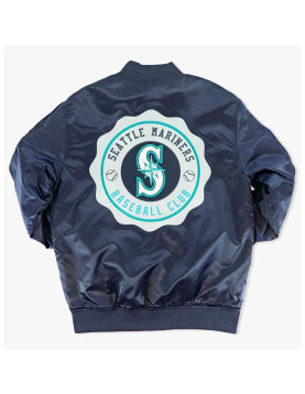 Seattle Mariners Crest Satin Jacket