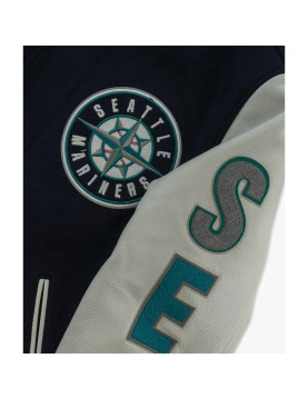 Seattle Mariners Script Tail Varsity Jacket