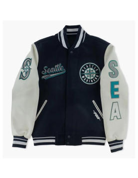 Seattle Mariners Script Tail Varsity Jacket