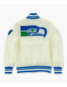 Seattle Seahawks Cream Throwback Classic Jacket