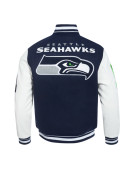 Seattle Seahawks Mashup Rib Varsity Wool/Leather Jacket