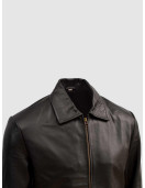 Sheep Leather Black  Bomber Jacket