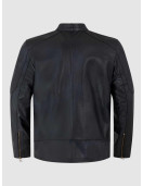 Sheep Leather Cafe Racer Jacket