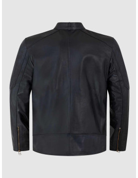 Sheep Leather Cafe Racer Jacket