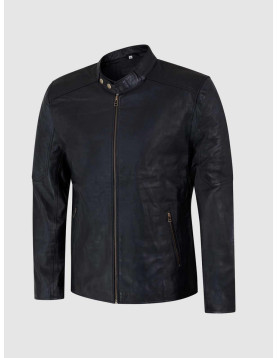 Sheep Leather Cafe Racer Jacket