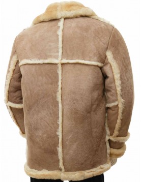 Sheepskin Leather Coat with Fur for Men