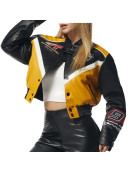 SMK Race Car Bomber Real Leather Jacket