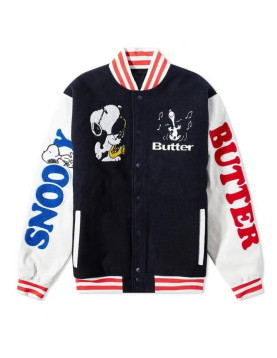 Snoopy Butter Letterman Jacket