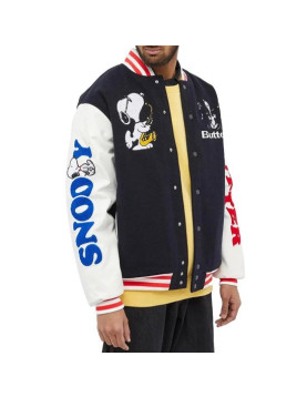 Snoopy Butter Letterman Jacket