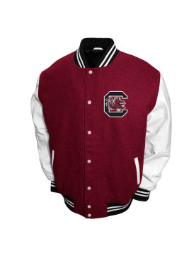 South Carolina Gamecocks Graduate Garnet and White Varsity Jacket