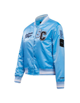 Spelman College Classic Rib Blue Satin Jacket