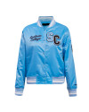 Spelman College Classic Rib Blue Satin Jacket