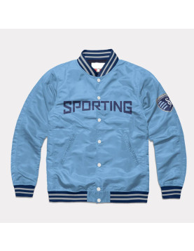 Sporting Kansas City Powder Blue Varsity Satin Jacket