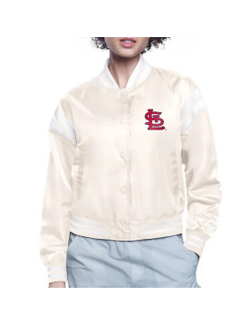 St. Louis Cardinals Printed Logo Varsity Satin Jacket