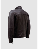 Super Slim Men Brown Leather Motorcycle Jacket