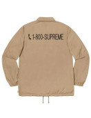 Supreme 1-800 Coaches Beige Jacket