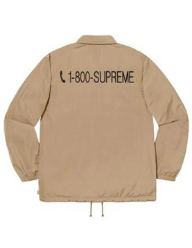 Supreme 1-800 Coaches Beige Jacket