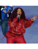 SZA Super Bowl 2025 Halftime Show Leather Jacket