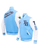 Tampa Bay Rays Script Light Blue Varsity Jacket