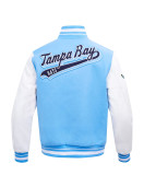 Tampa Bay Rays Script Light Blue Varsity Jacket