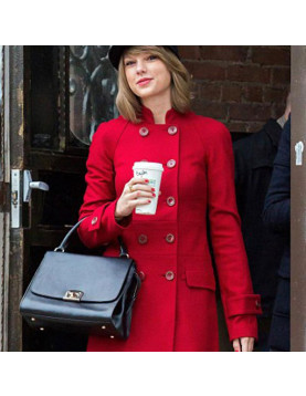 Taylor Swift Double Breasted Wool Red Coat