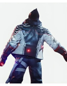 Tekken 8 Jin Kazama Black Leather Hooded Jacket