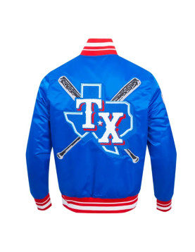 Texas Rangers Mashup Classic Rib Satin Jacket