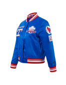 Texas Rangers Retro Classic Rib Royal Satin Jacket