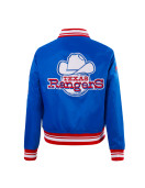 Texas Rangers Retro Classic Rib Royal Satin Jacket