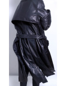 The Crow Bill Skarsgård Black Leather Coat