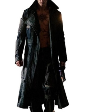 The Crow Bill Skarsgard Black Leather Coat