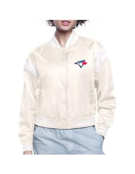 Toronto Blue Jays Printed Logo Varsity Satin Jacket