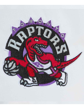 Toronto Raptors City Collection White Varsity Satin Jacket