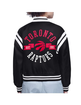 Toronto Raptors Printed Logo Varsity Satin Jacket