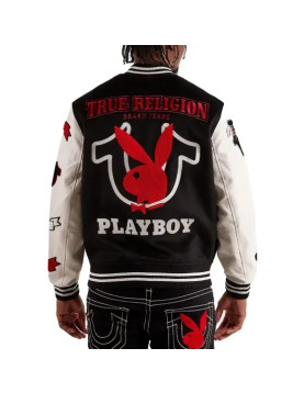 True Religion Playboy Bunny Varsity Jacket