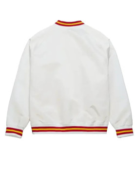 USC Trojans White Varsity Satin Jacket